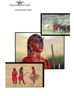 THE MAASAI TRIBE OF AFRICA
