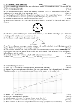 GCSE Questions &ndash; www.m4ths.com