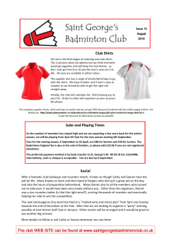 St. George`s Issue 10.pub - Saint George`s Badminton Club