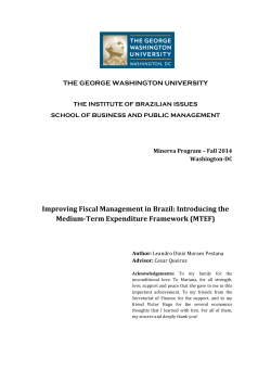 Improving Fiscal Management in Brazil: Introducing the Medium