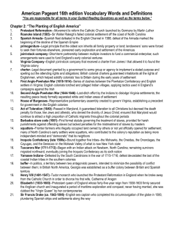 American Pageant 16th edition Vocabulary Words and Definitions