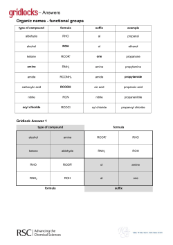 Organic Names - Functional Groups
