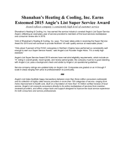 Angie`s List&reg; Super Service Award