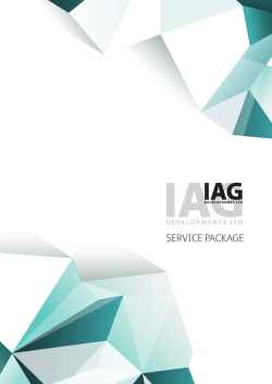 Service package - IAG Developments