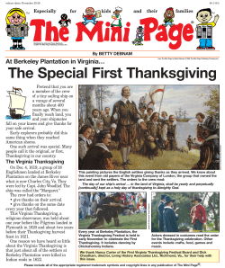 At Berkeley Plantation in Virginia&hellip; The Special First Thanksgiving