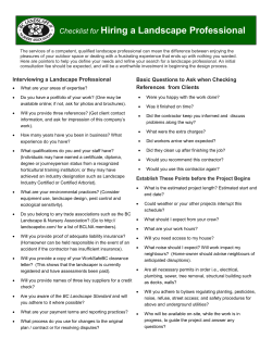 Checklist for Hiring a Landscape Professional