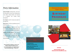 Party Information - Cleveland Bradley County Public Library