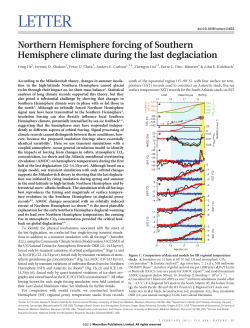 Northern Hemisphere forcing of Southern Hemisphere climate