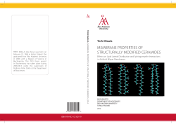 membrane properties of structurally modified ceramides
