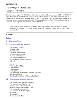 Damodar: The Writings of a Hindu Chela