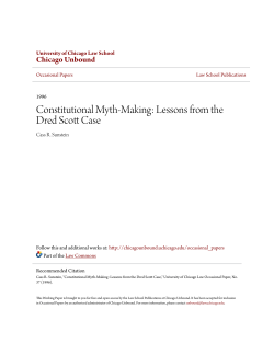 Constitutional Myth-Making: Lessons from the