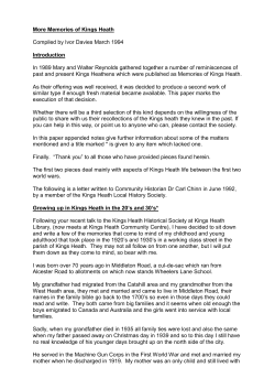 PDF - King`s Heath Local History Society