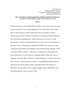 RCA v. Whiteman - Columbia Law School
