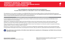 Addendum to the 2009 Epic/Era Rear Shock Owner`s Manual
