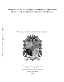 Problema de los dos cuerpos extendidos en Relatividad