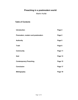 Preaching in a postmodern world