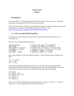 Com S 127 Lab 2