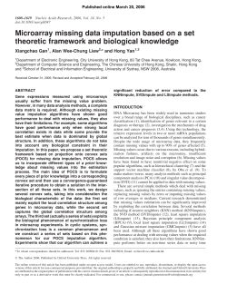 Microarray missing data imputation based on a set theoretic