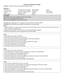 Physical and Chemical Changes