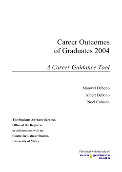 Career Outcomes of Graduates 2004
