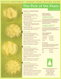 The Pick of the Pears - Pacific Northwest Canned Pears
