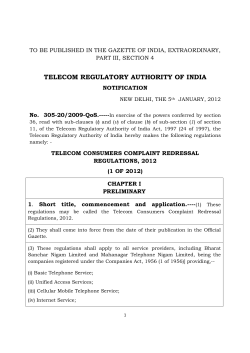 98.22 KB - Telecom Regulatory Authority of India