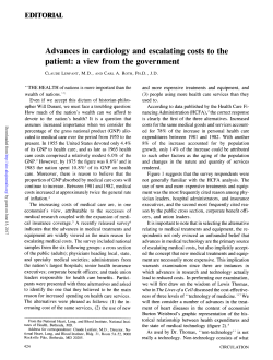Advances in cardiology and escalating costs to the patient