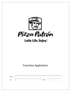 Pizza Patron Franchise Application
