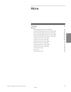 Akira Multipurpose Table Specifications