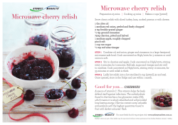 Microwave cherry relish Microwave cherry relish