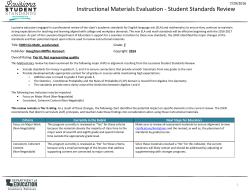 Instructional Materials Evaluation