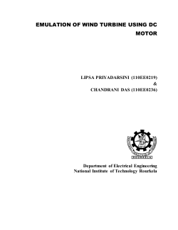 emulation of wind turbine using dc motor - ethesis