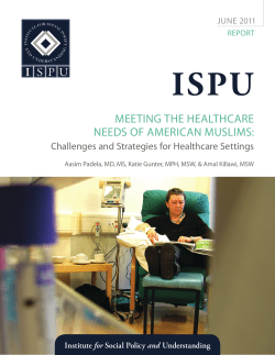 meeting the healthcare needs of american muslims