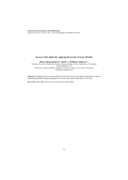 71 Inverse Cubic Spline By Applying Reversion of Series Method