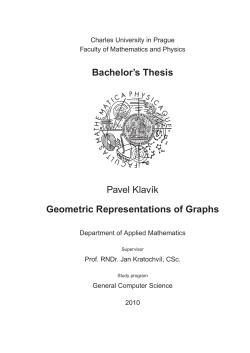 Geometric Representations of Graphs