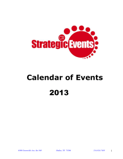 Dallas, Texas - Strategic Events