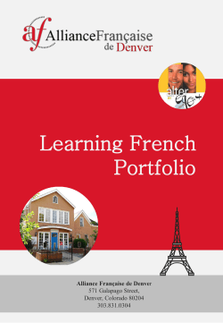 Portfolio - Alliance Fran&ccedil;aise de Denver