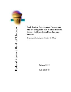Bank Panics, Government Guarantees, and the Long