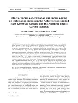 Effect of sperm concentration and sperm ageing on fertilisation