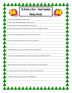 To Build a Fire &ndash; Jack London Study Guide