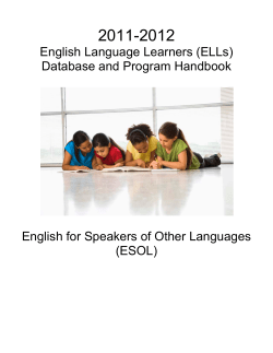 2011-2012 ELL Database and Program Handbook