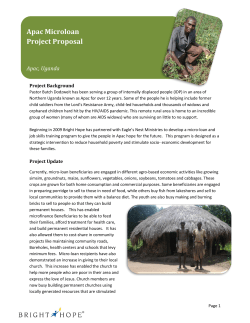 Apac Microloan Project Proposal