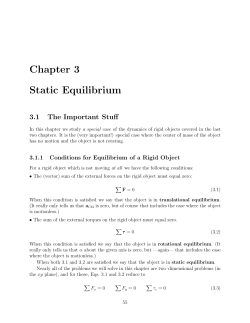 Chapter 3 Static Equilibrium