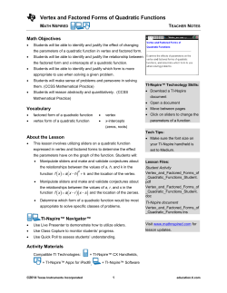 Teacher Notes PDF - TI Education