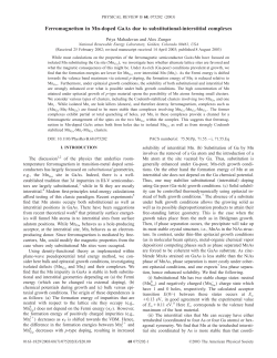 Ferromagnetism in Mn-doped GaAs due to substitutional