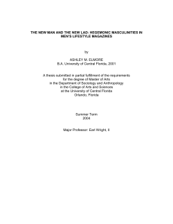 The New Man and the New Lad: Hegemonic Masculinities in Men`s