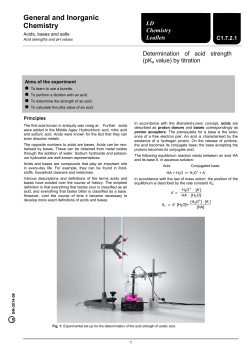 (pKa value) by titration