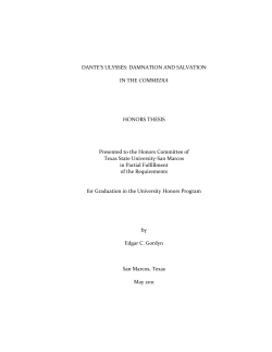 DANTE`S ULYSSES: DAMNATION AND SALVATION IN THE