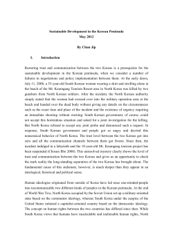 Sustainable Development in the Korean Peninsula by Chun Jip