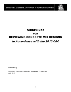 Guidelines for Concrete Mix Designs